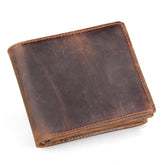 Men's Luxury Horse Short Leather Wallet